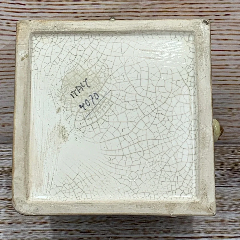 Vintage Floral Ceramic Planter Made in Italy Home Decor Floral Flower Holder‎